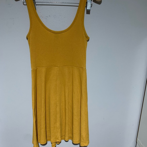 yellow fit and flare dress - Picture 2 of 3